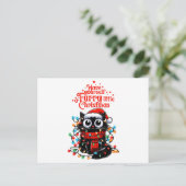 Furry Little Christmas Postkarte (Stehend Vorderseite)