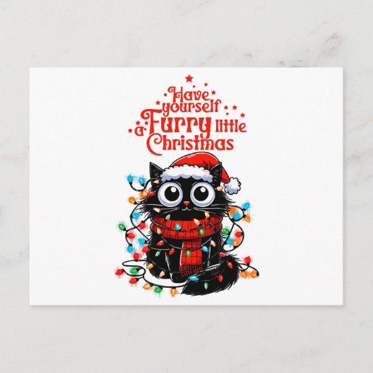 Furry Little Christmas Postkarte (Vorderseite)
