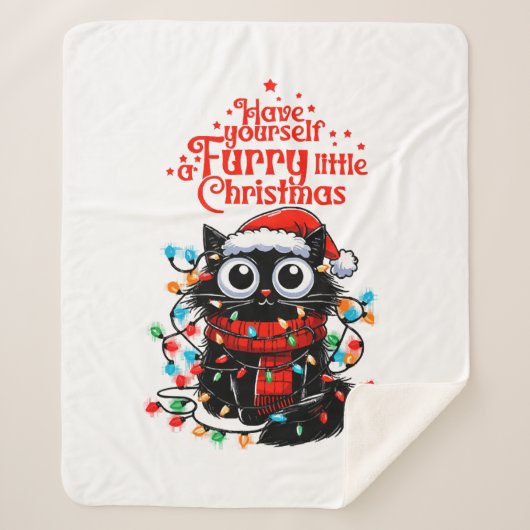 Furry Little Christmas Sherpadecke (Vorderseite)