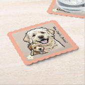"Furry Little Hearts" Untersetzer (angewinkelt)