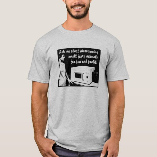 Furry Microwave Funny Shirt Spaß (Vorderseite)