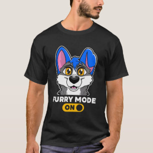 Furry Mode on Furries Fandom Wolf Fursona T-Shirt