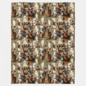 "Furry Moments: An Alpaca Foto Collage" Fleecedecke (Vorderseite)