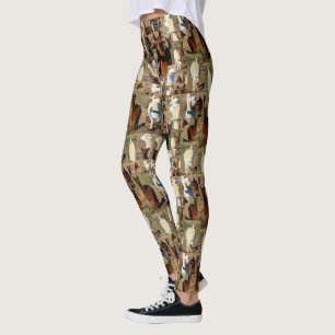 "Furry Moments: An Alpaca Foto Collage" Leggings