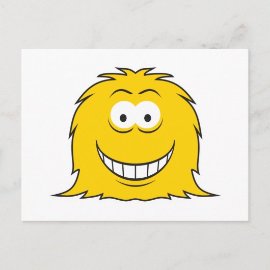 Furry Monster Face Postkarte (Vorderseite)