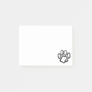 Furry Paw Print Post-it Klebezettel