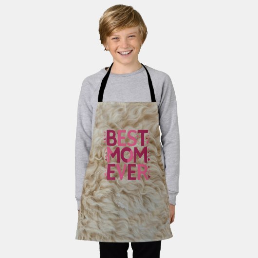 Furry Pink Beste Mama je Schürze (Getragen)