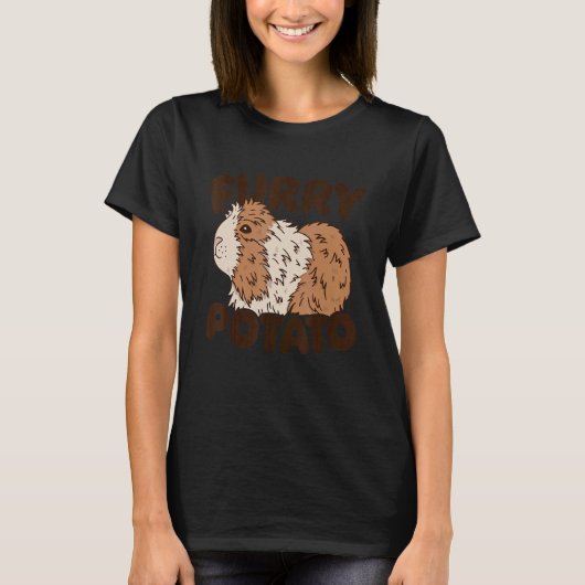 Furry Potato Graphic Guinea Pig Owner Pet Cavy Ani T-Shirt (Vorderseite)