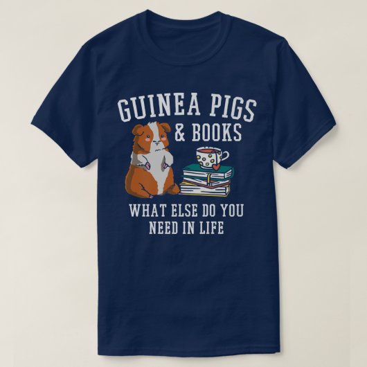 Furry Potato Guinea Pigs & Books What Else Do You T-Shirt (Design vorne)
