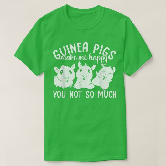 Furry Potato Guinea Schweine machen mich glücklich T-Shirt (Design vorne)