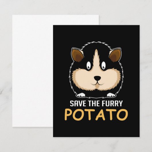 Furry Potato Guinea Schweinebesitzer Dankeskarte (Vorne/Hinten)