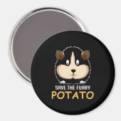 Furry Potato Guinea Schweinebesitzer Magnet (Vorderseite/Rückseite)
