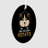 Furry Potato Guinea Schweinebesitzer Ornament (Vorderseite)