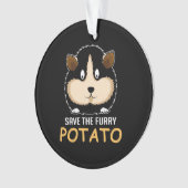 Furry Potato Guinea Schweinebesitzer Ornament (Vorderseite)