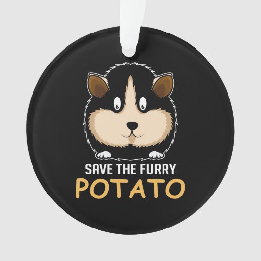 Furry Potato Guinea Schweinebesitzer Ornament (Vorderseite)