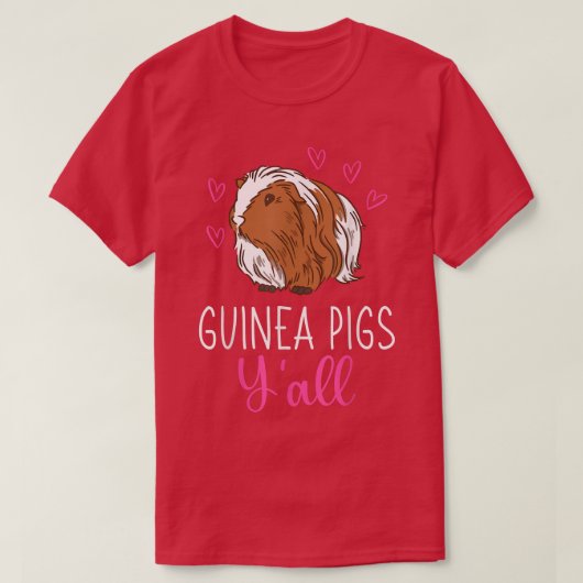 Furry Potato Niedlich Funny Guinea Schweine Y'All T-Shirt (Design vorne)