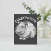 Furry Potato Niedlich Pet Guinea Pig Lover Postkarte (Stehend Vorderseite)