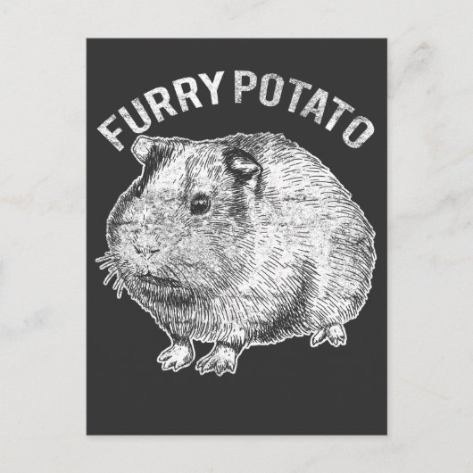 Furry Potato Niedlich Pet Guinea Pig Lover Postkarte (Vorderseite)
