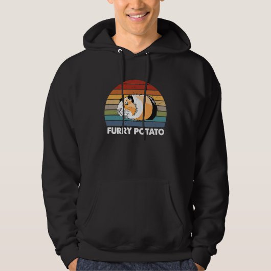 Furry Potato Pig Guinea Vintage Hoodie (Vorderseite)