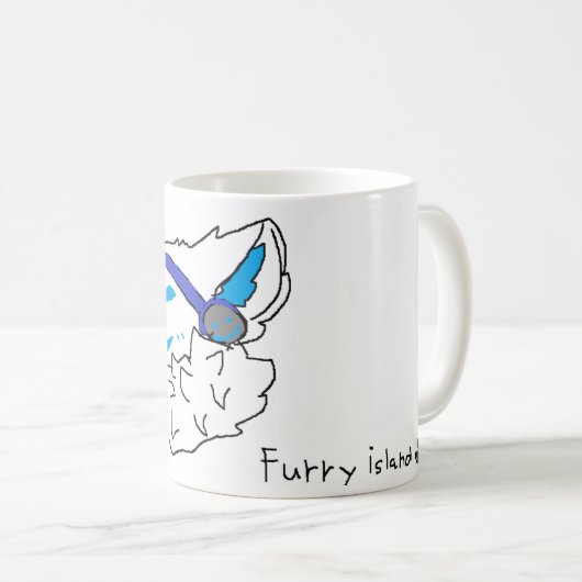 furry protogen mug kaffeetasse (VorderseiteRechts)