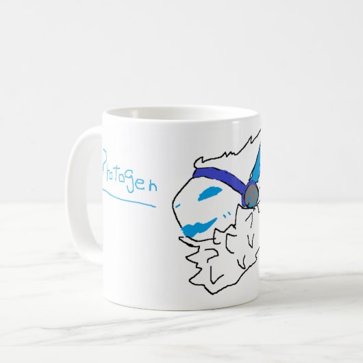 furry protogen mug kaffeetasse (Vorderseite Links)