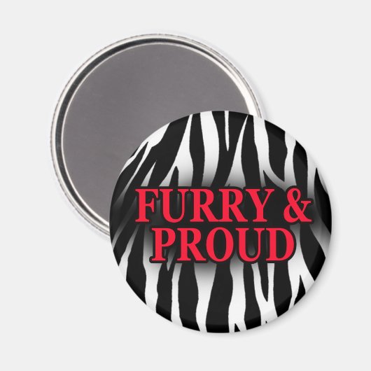 Furry & Proud Magnet Zebra Version (Vorderseite/Rückseite)