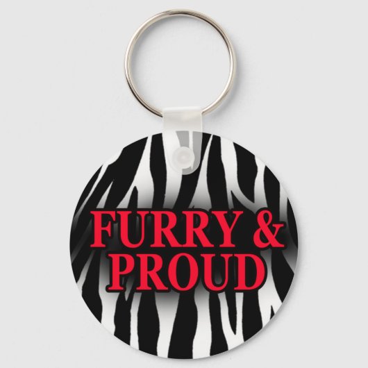 Furry & Proud Schlüsselanhänger (Vorderseite)