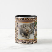 Furry Purry 3 Cat-Fotos personalisierte Mug Tasse (Zentrum)
