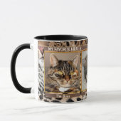 Furry Purry 3 Cat-Fotos personalisierte Mug Tasse (Links)
