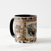 Furry Purry 3 Cat-Fotos personalisierte Mug Tasse (Vorderseite Links)