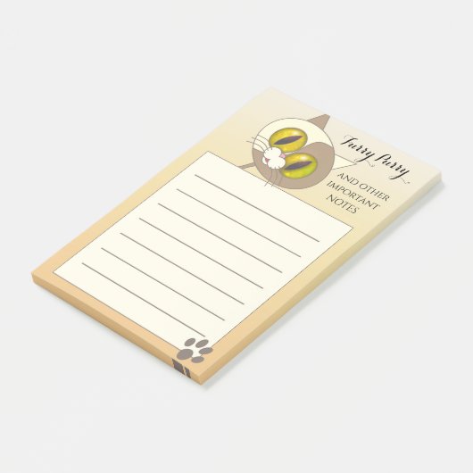 Furry Purry Niedlich Cat Notes Post-it Klebezettel (angewinkelt)