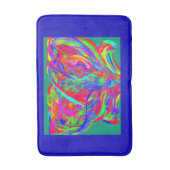 Furry Rainbow Colored Flower Badematte (Vorderseite Vertikal)