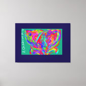 Furry Rainbow Colored Flower Leinwanddruck (Vorderseite)