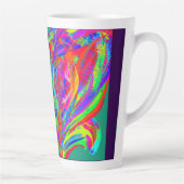 Furry Rainbow Colored Flower Milchtasse (Rechts)