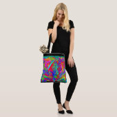 Furry Rainbow Colored Flower Tasche (Am Model)