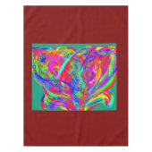 Furry Rainbow Colored Flower Tischdecke (Vorderseite)