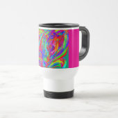 Furry Rainbow Colored Flower Travel Mug Reisebecher (VorderseiteRechts)
