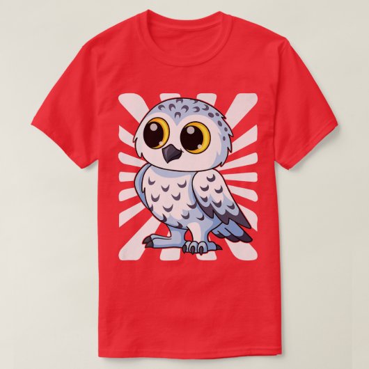 Furry Snow Owl T-Shirt (Design vorne)