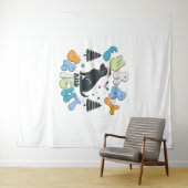 Furry und Bright Wandteppich (Beispiel (Horizontal))