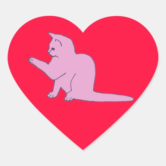 Furry Valentine Aufkleber (Vorderseite)