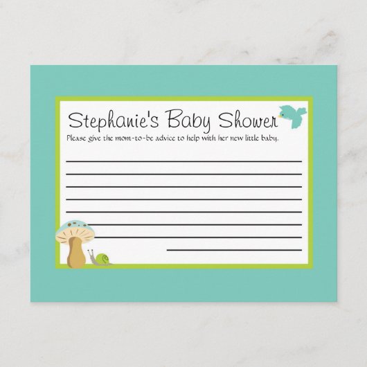 Furry Woodland Advice Card Hinweiskarte (Vorderseite)