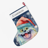 Furry Xmas Monster Großer Weihnachtsstrumpf (Rückseite (Hängend))