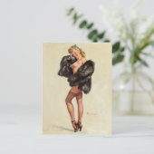 Furs Button nach oben Postkarte (Stehend Vorderseite)