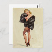 Furs Button nach oben Postkarte (Vorne/Hinten)