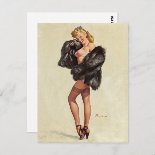 Furs Button nach oben Postkarte (Vorne/Hinten)