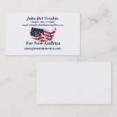 Fürs Erste Amerika John Del Vecchio Visitenkarte (Vorne/Hinten)
