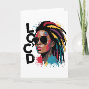 Fürs Leben geflochten Afro-Locks Dreadlocks Schwar Karte