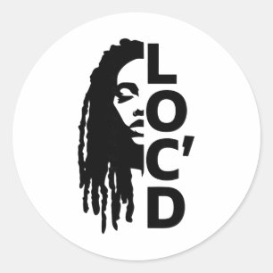 Fürs Leben gelockte Afro-Locks Dreadlocks Schwarze Runder Aufkleber
