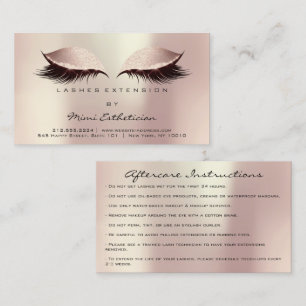 Fürsorge-Anweisungs-Peitschen erröten Rosen-Gold Visitenkarte