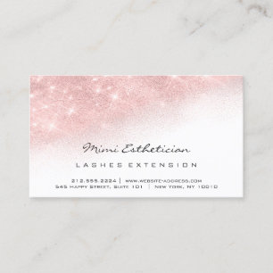 Fürsorge-Anweisungs-Peitschen-Rosa-Glitzer-Weiß Visitenkarte